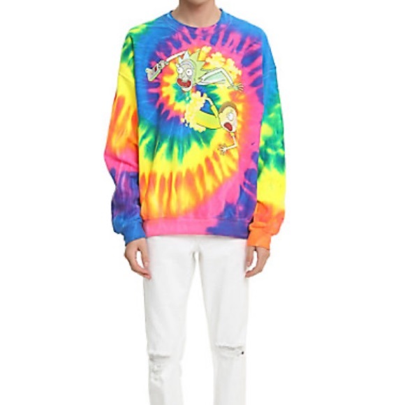 Hot Topic Tops - 🌈Tie Dye Rick & Morty Sweater